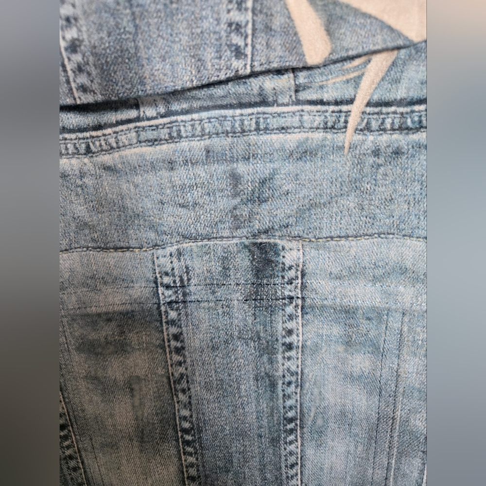 NWOT, Unique Denim Look Button-Up Jacket, Sz. XL - Picture 9 of 10